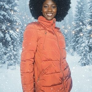 MICHAEL Michael Kors Vibrant Orange Puffer Jacket